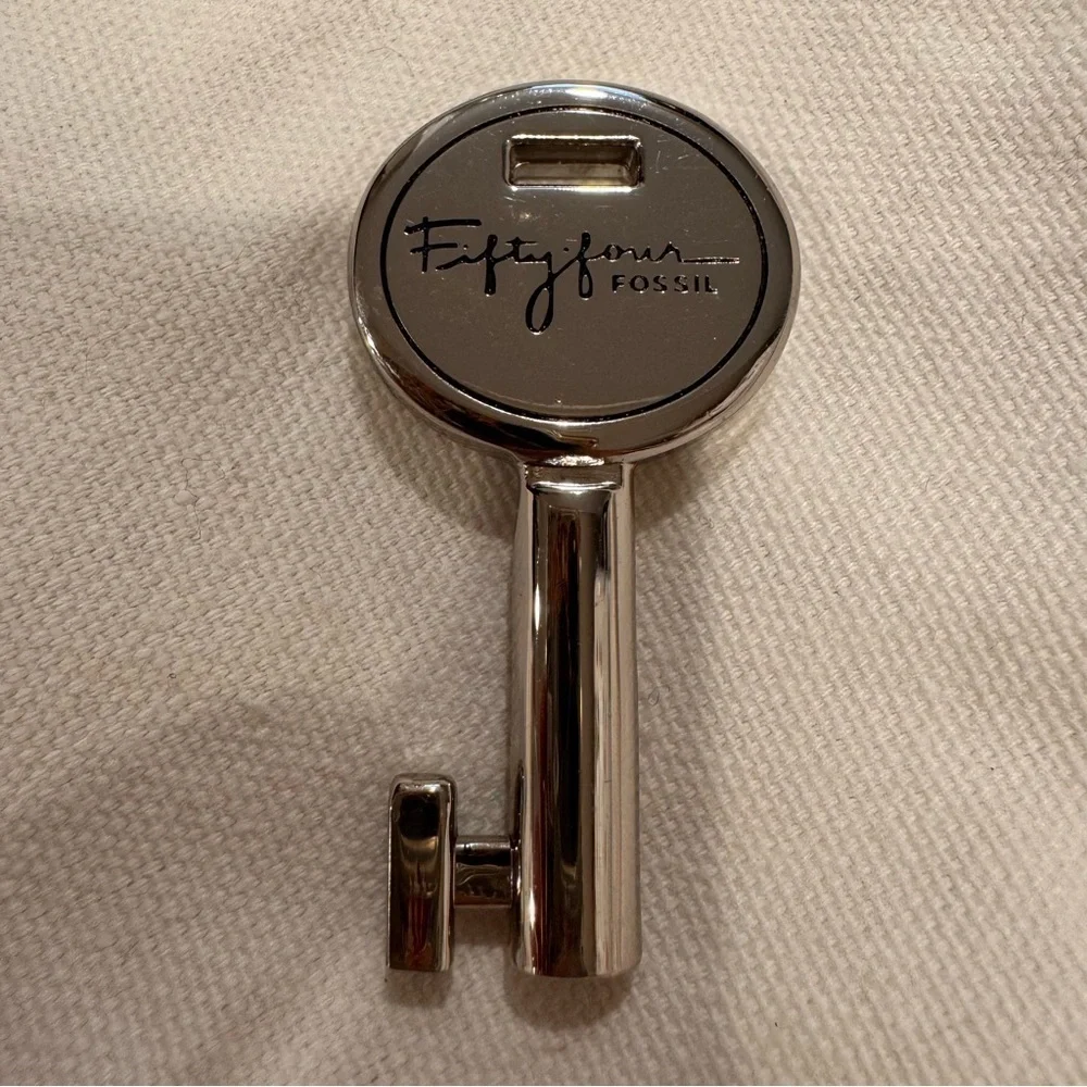 Fossil Key for Keychain Silver Color